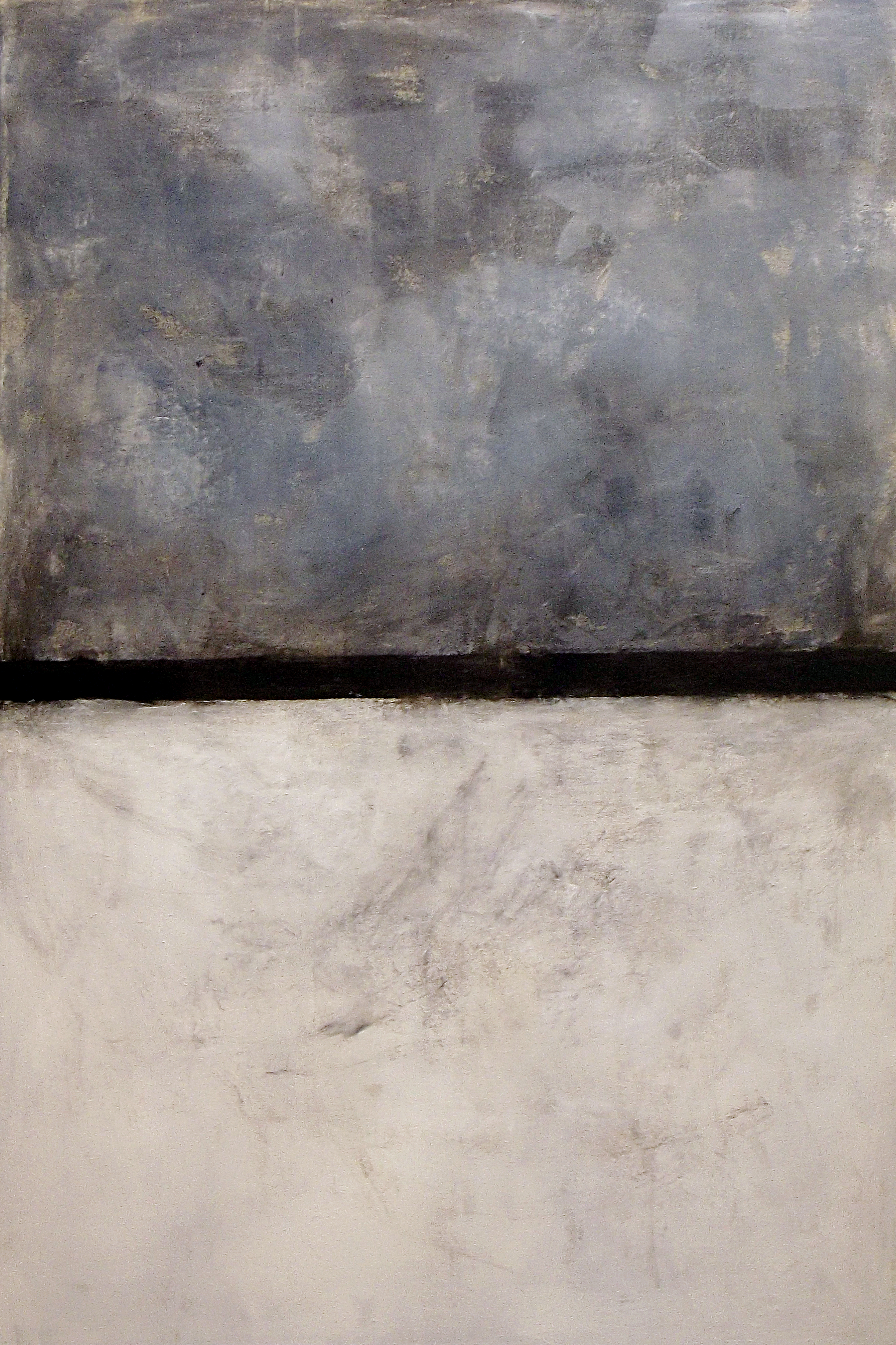 Heike Schmidt I Colorfield Blue Grey Black White I Painting I 150 H x 100 W x 1.8 cm